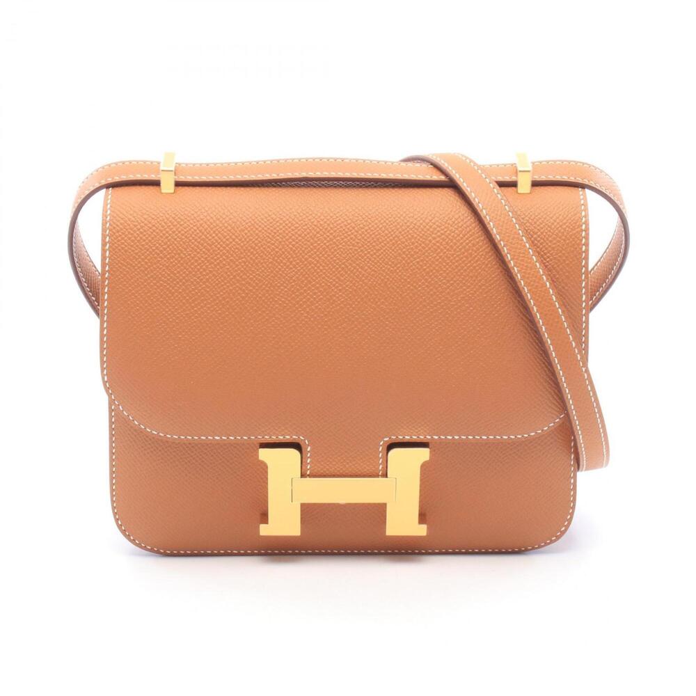 Hermes Constance 3 Mini Shoulder Bag/Handbag, Leather, Veau Epsom, Brown, Wom...